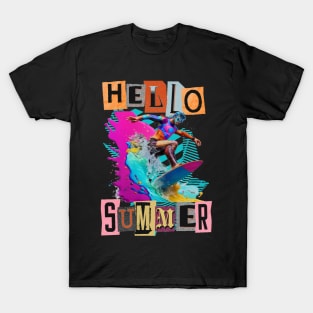 Surfing Therepy Hello Summer Surfing Sport Gift T-Shirt